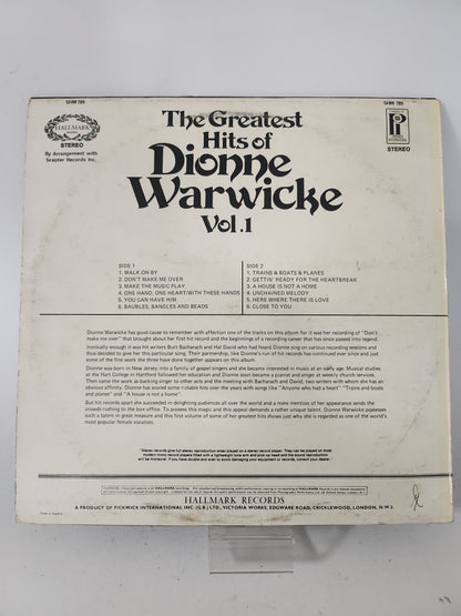 Greatest Hits of Dionne Warwicke Vol 1 LP Vinyl