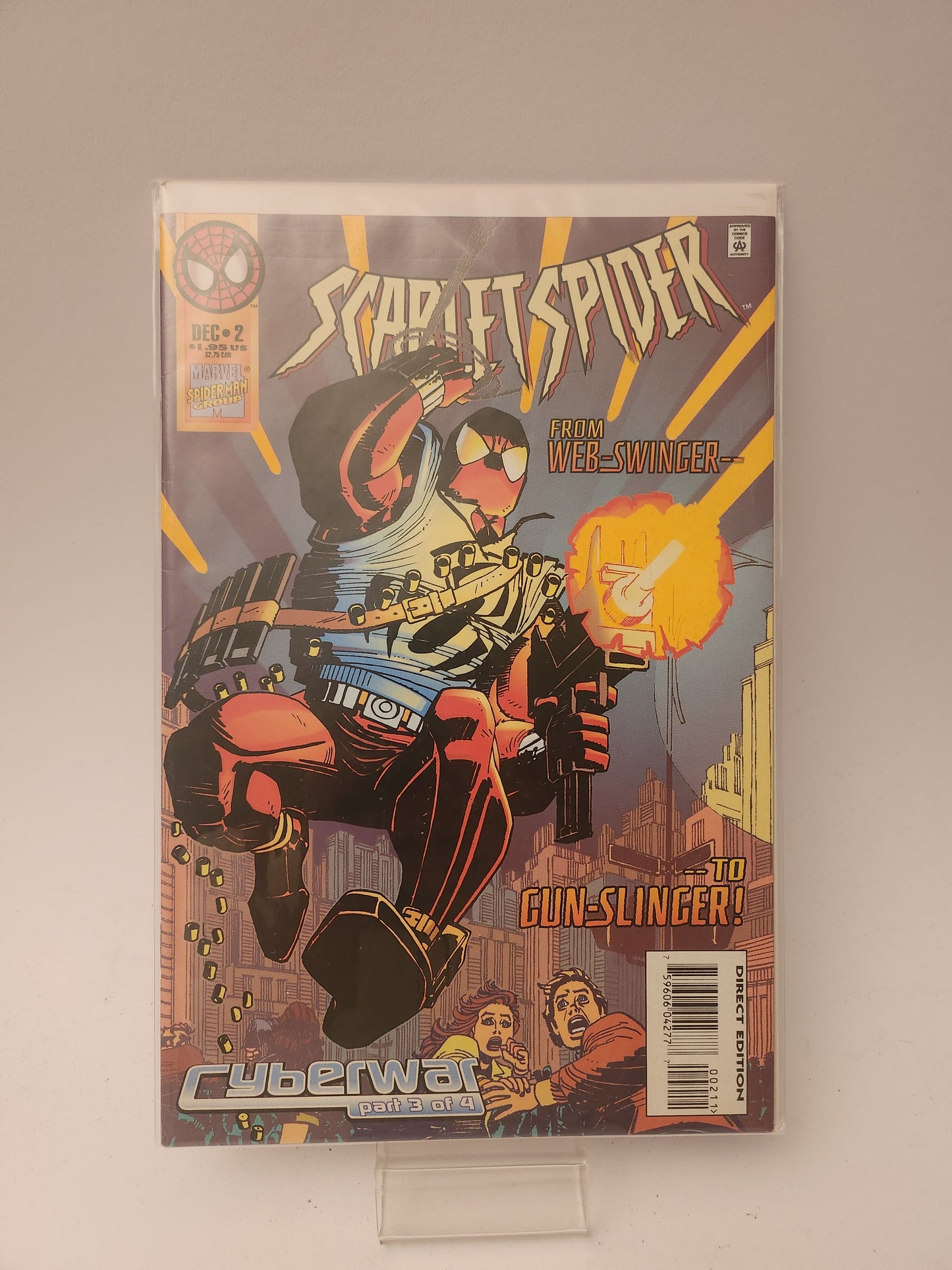 Scarlet Spider #2 Cyber War VF/NM (1995 Marvel Comics) geseald Marvel Comics