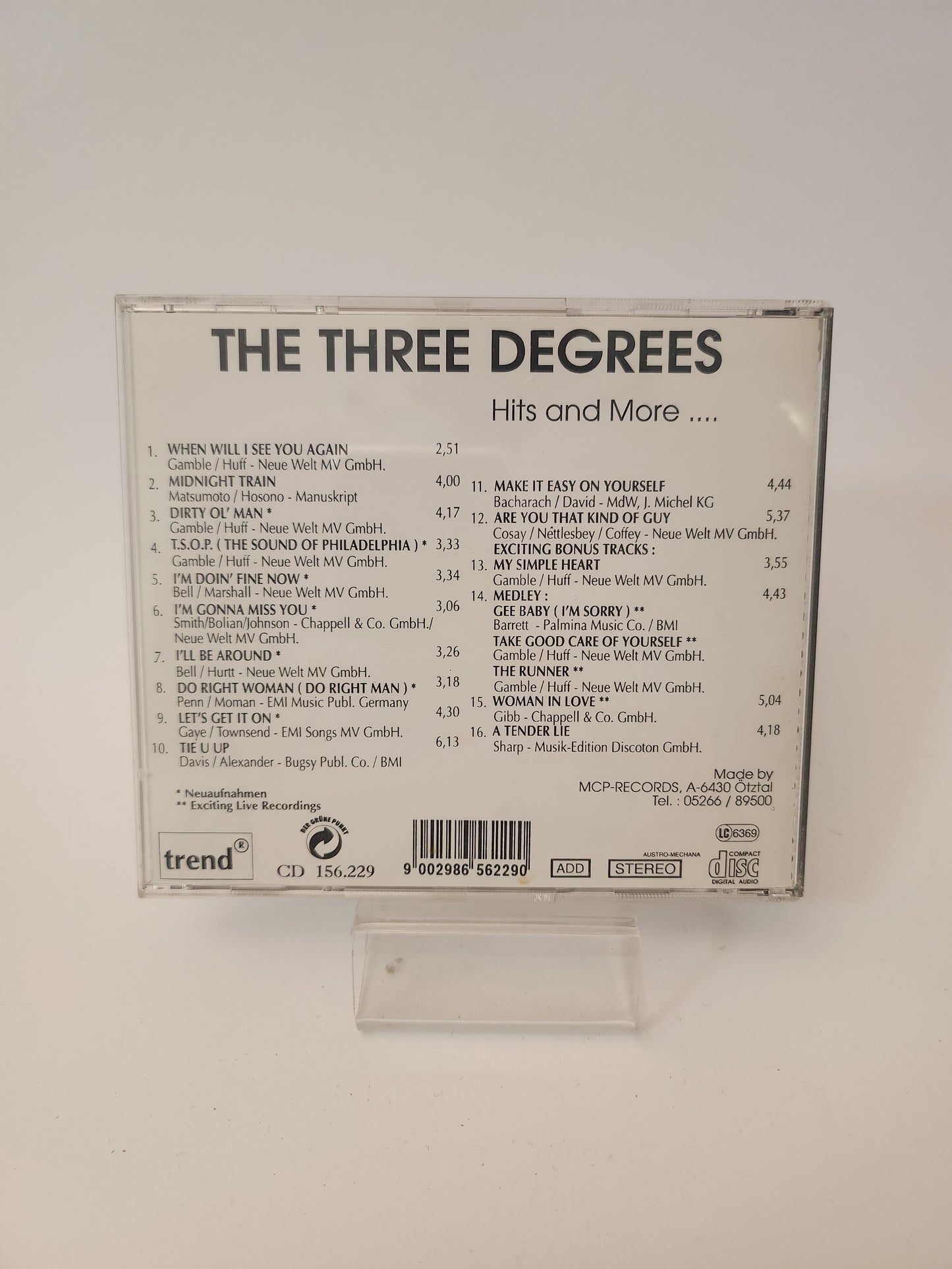 Three Degrees: Hits and More CD