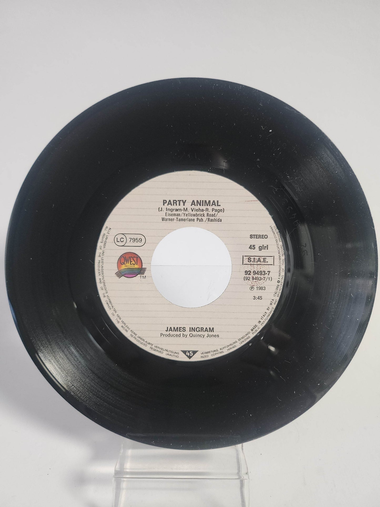 James Ingram: Party Animal Single Vinyl - Feniks Gameshop
