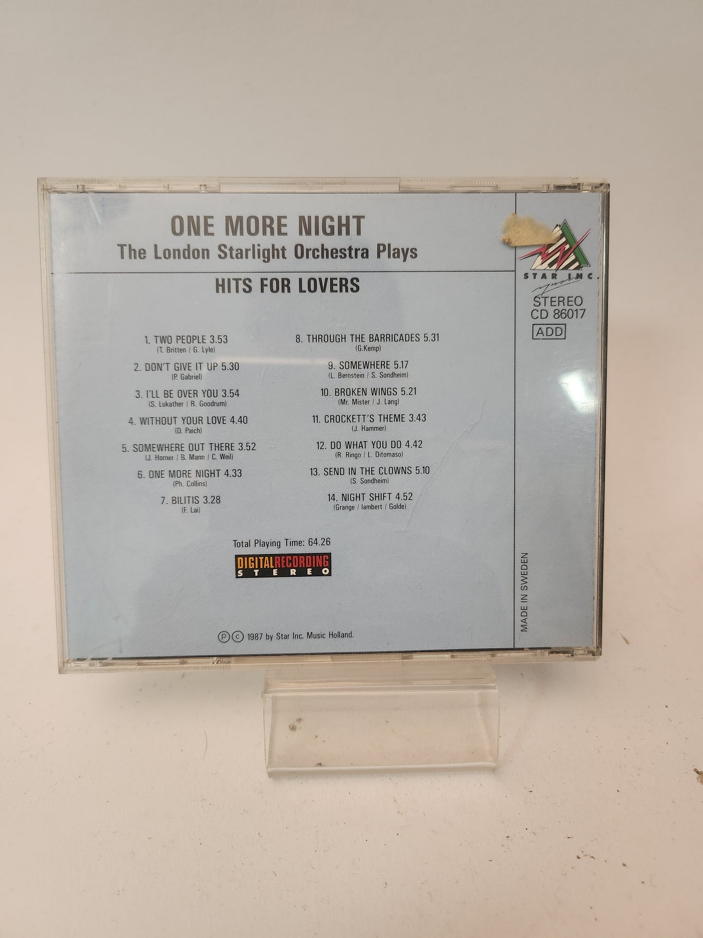 One More Night: Hits for Lovers CD