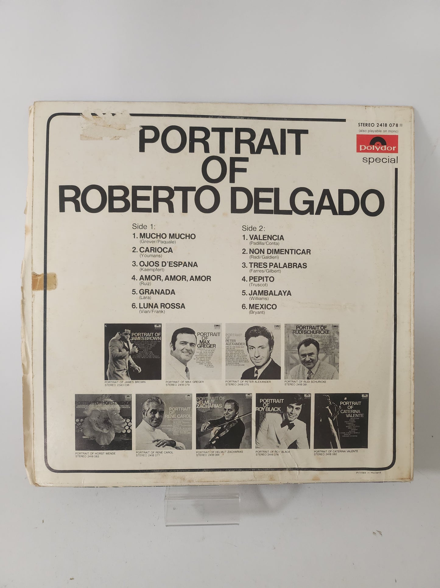 Portrait of Roberto Delgado LP Vinyl