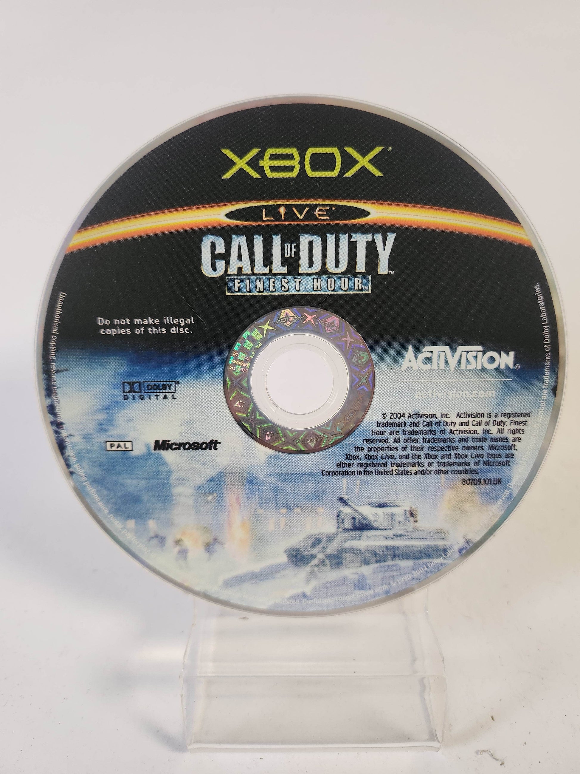 Call of Duty Finest Hour (Disc Only) Xbox Original - Feniks Gameshop