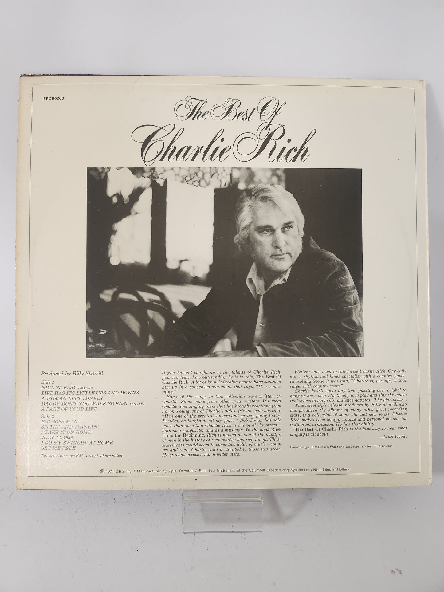 Best of Charlie Rich LP Vinyl