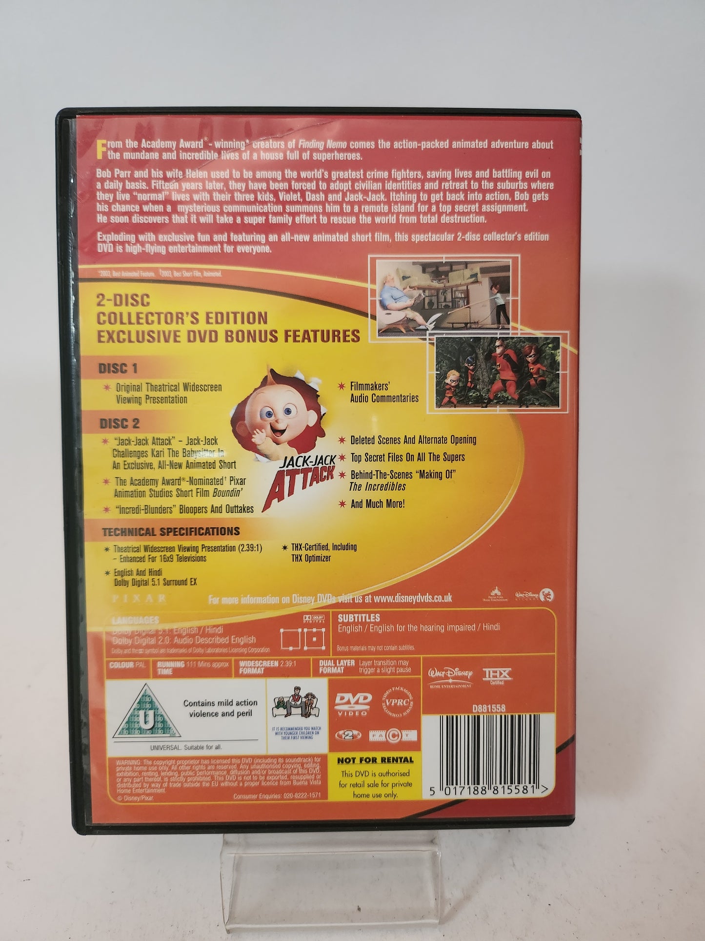 Incredibles 2 Disc Collector's Edition Dvd Kids