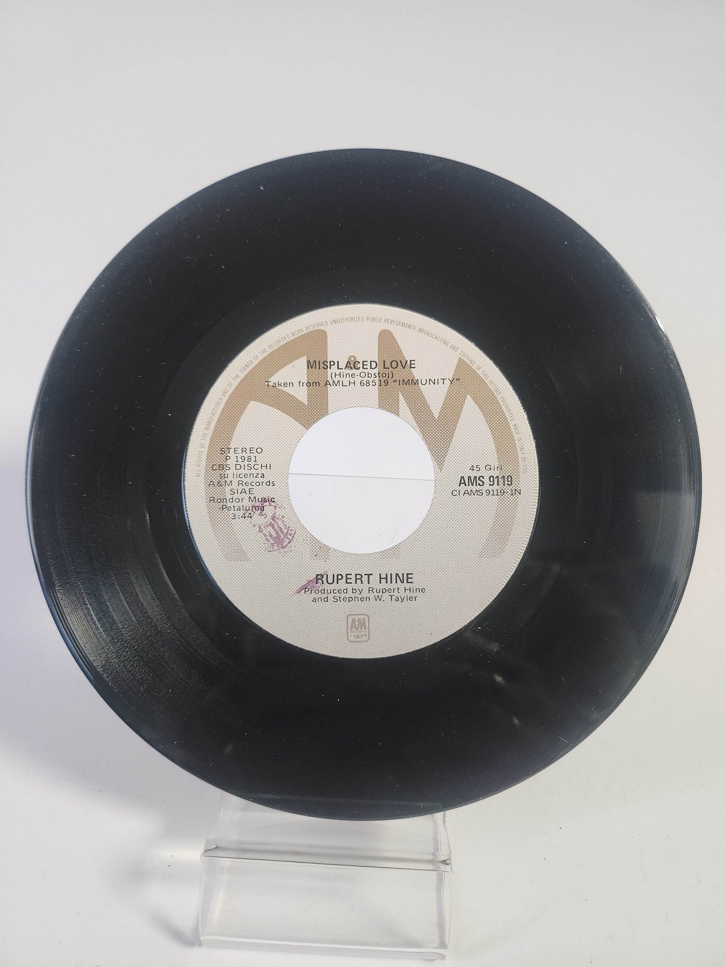 Rupert Hine: Misplaced Love Single Vinyl - Feniks Gameshop