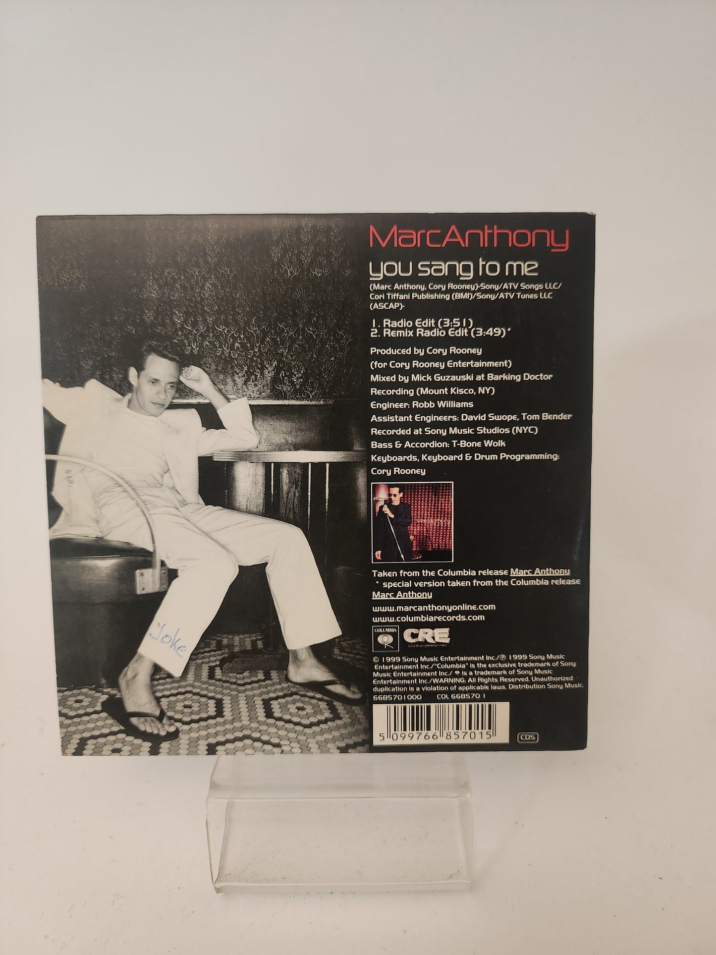Marc Anthony: You Sang to Me CD Single