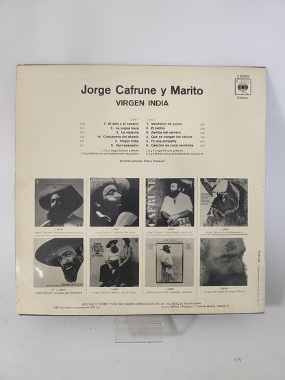 Virgen India: Jorge Cafrune Y Marito LP Vinyl