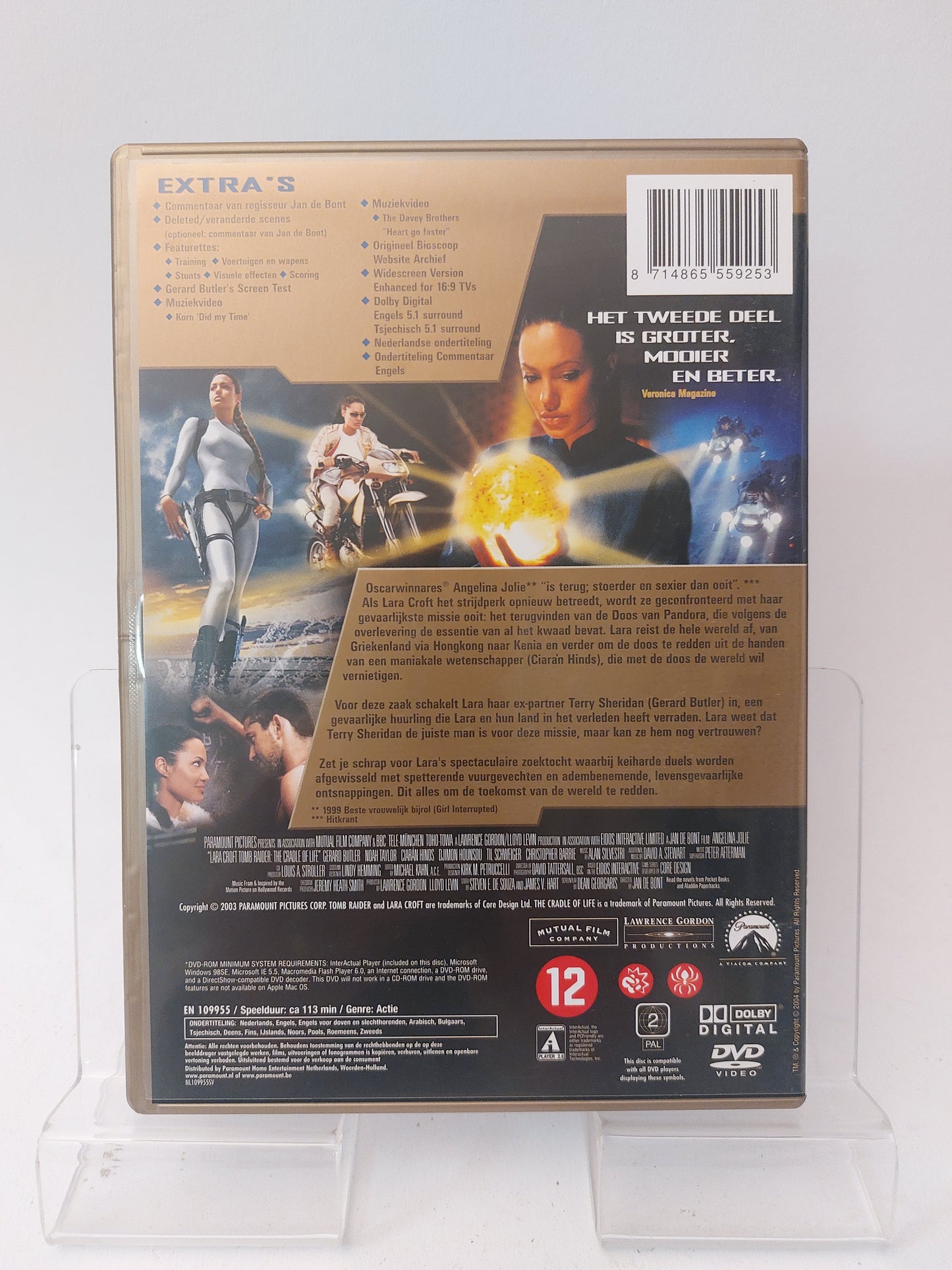 Lara Croft Tomb Raider the Cradle of Life Dvd