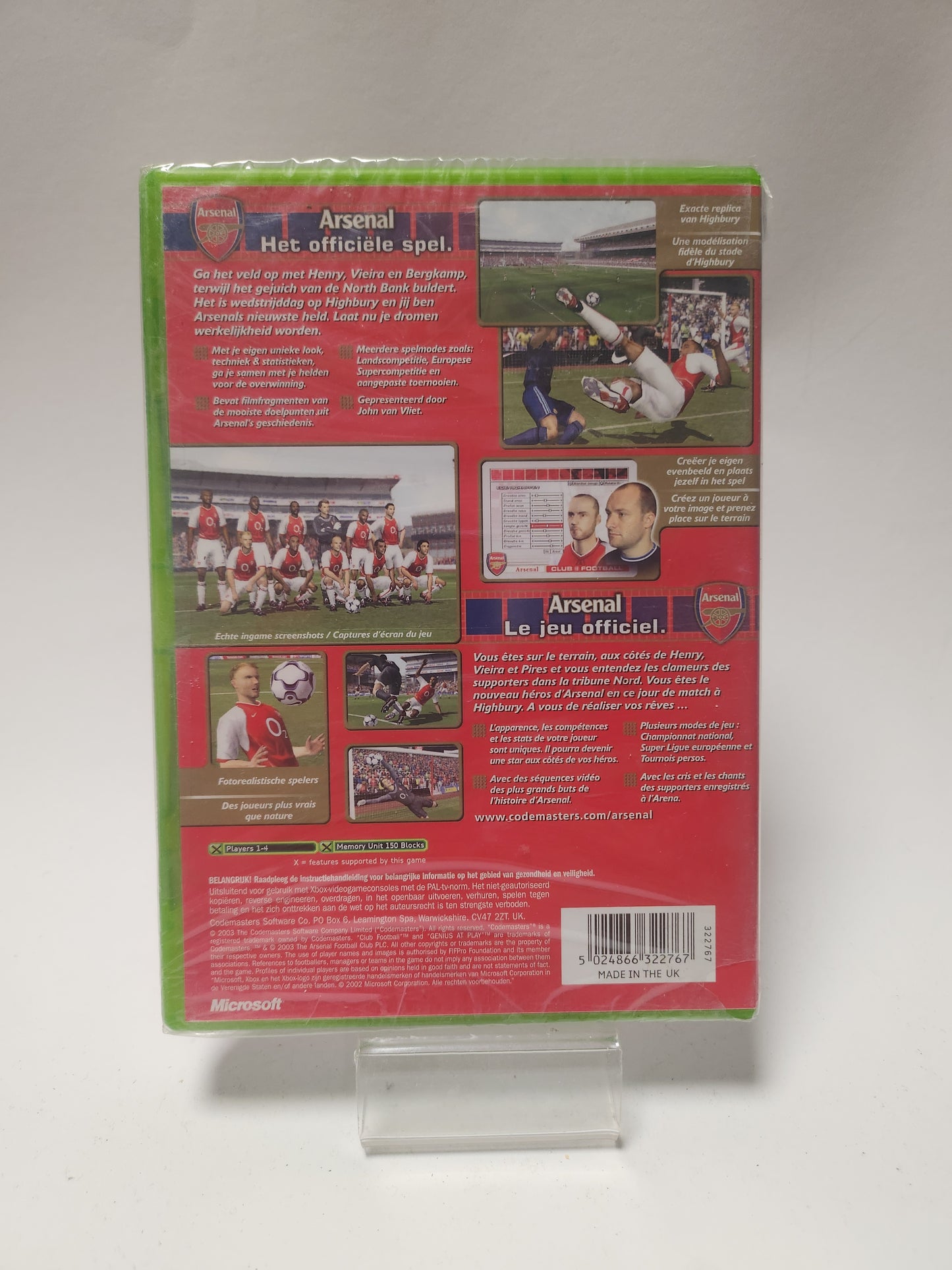 Arsenal Club Football versiegelte Xbox Original