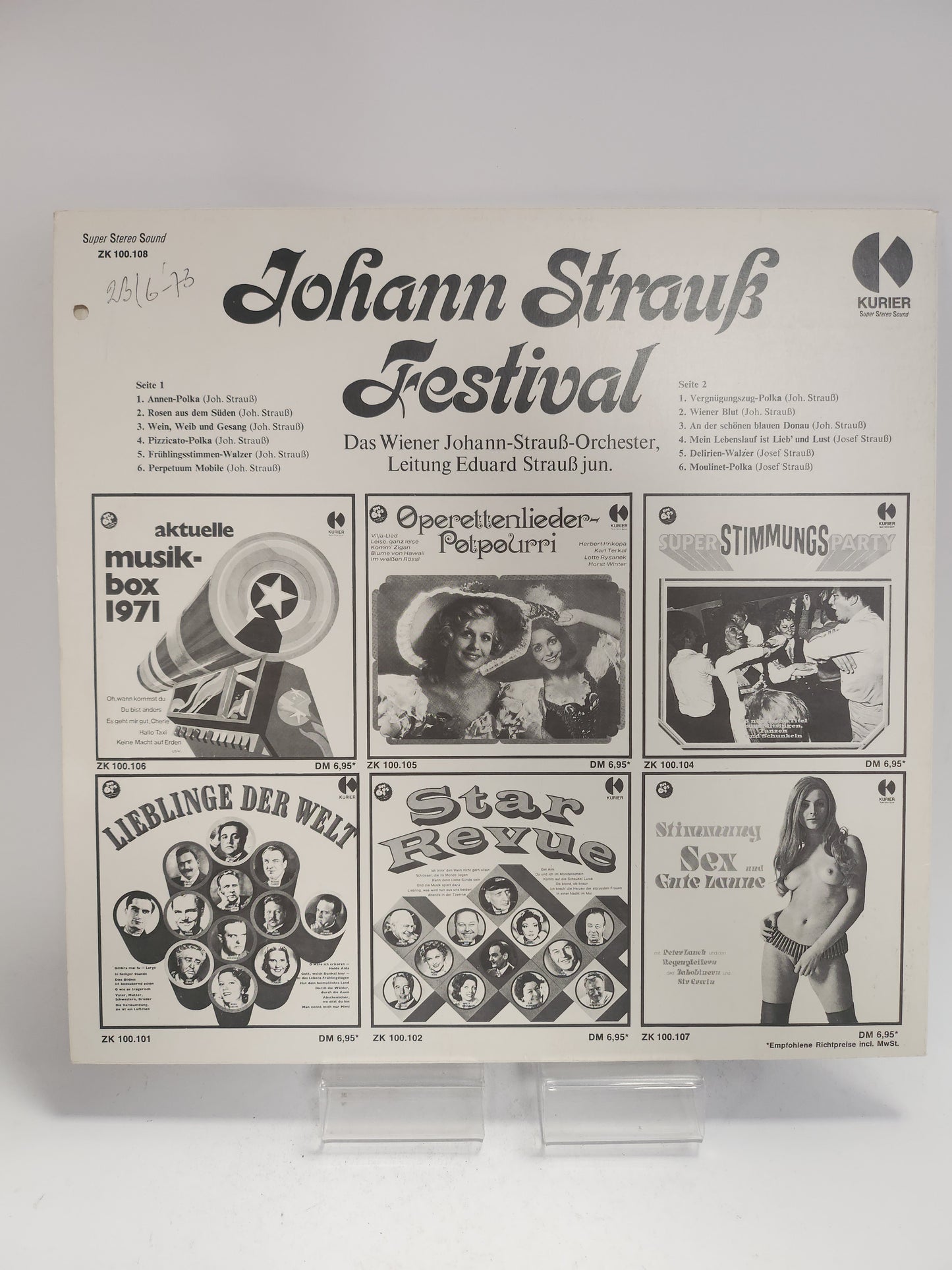Johann Strauß Festival LP Vinyl