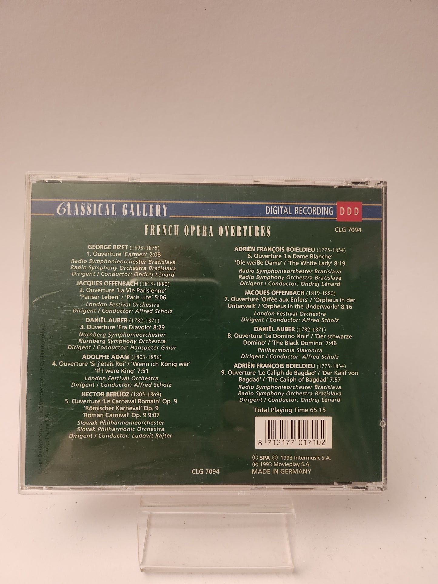 French Opera Overtures CD