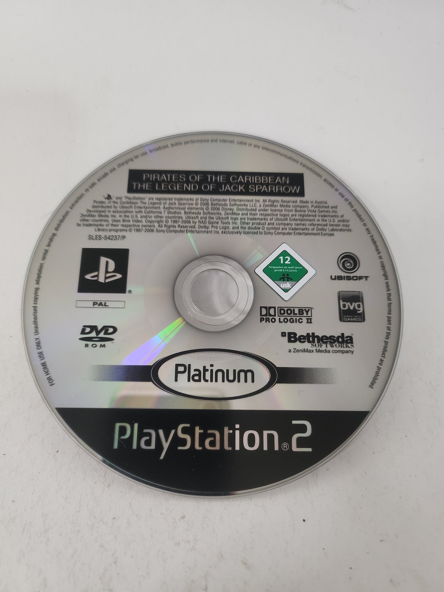 Pirates of the Caribbean the Legend of Jack Sparrow Platinum (Disc Only) PlayStation 2