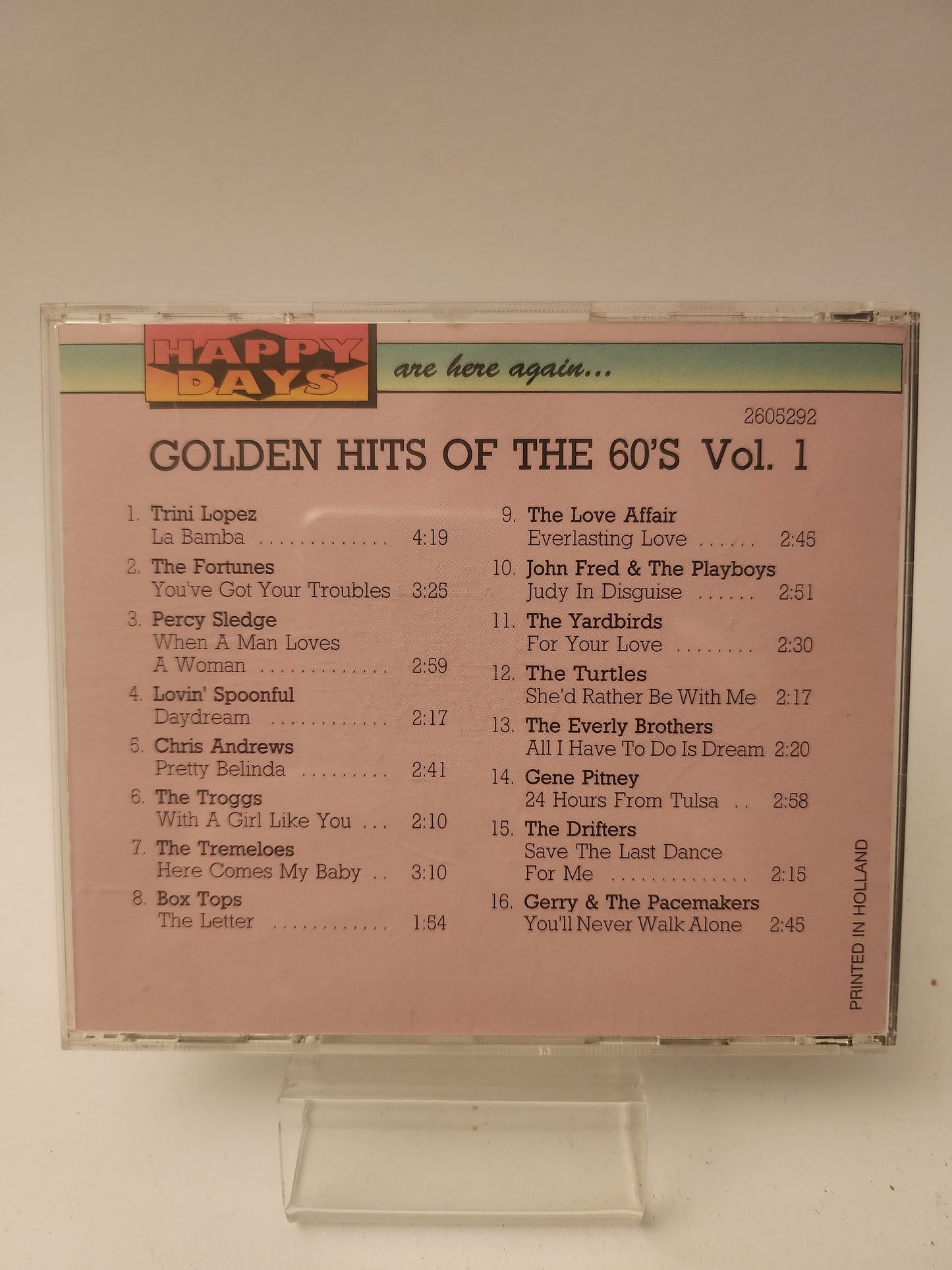 Golden Hits of the '60's Vol 1 CD
