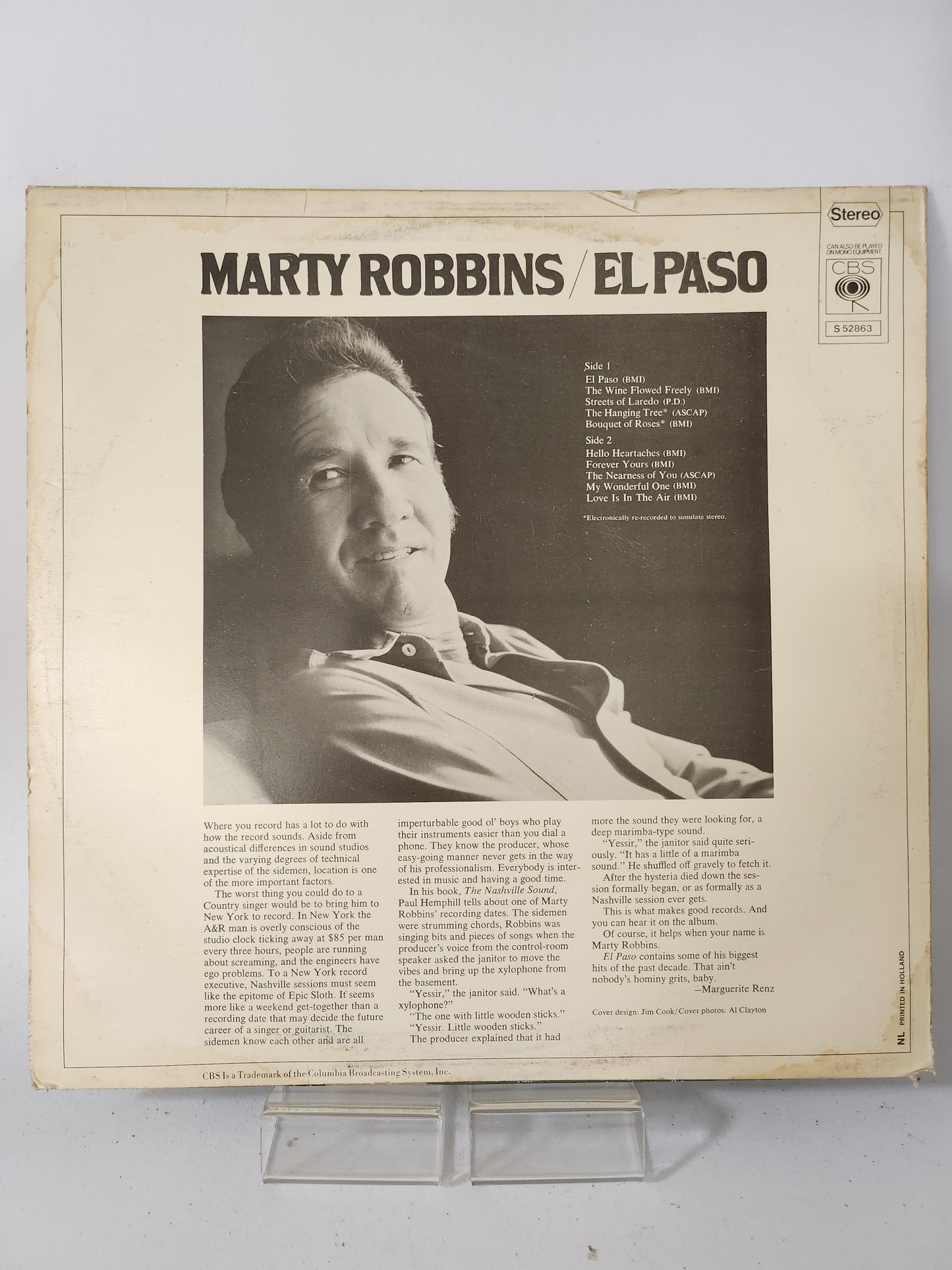 El Paso: Marty Robbins LP Vinyl