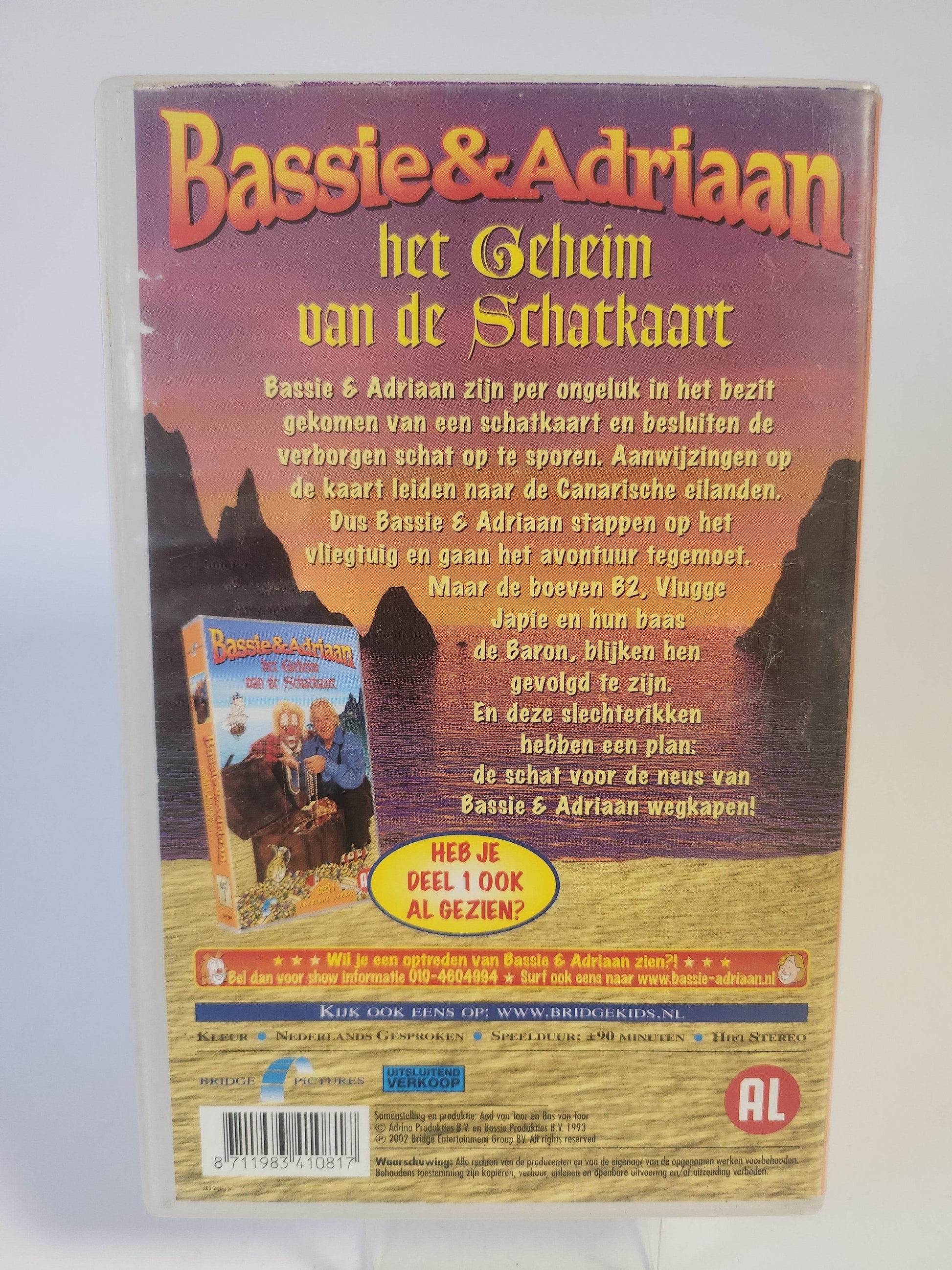 Bassie & Adriaan het Geheim van de Schatkaart Deel 2 VHS - Feniks Gameshop