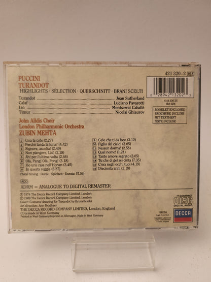 Puccini Turrandot Highlights CD
