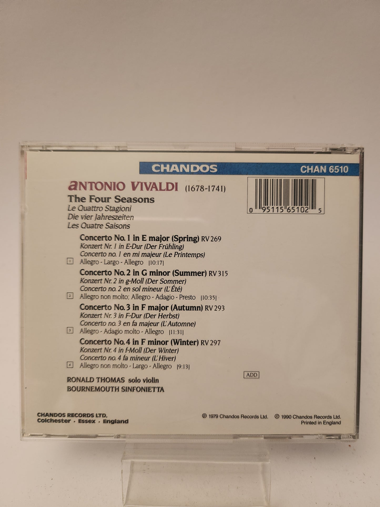 Vivaldi: Four Seasons CD