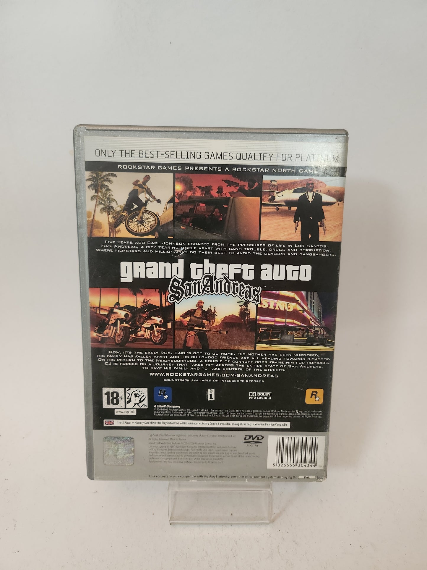 Grand Theft Auto San Andreas Platinum (No Map) Playstation 2