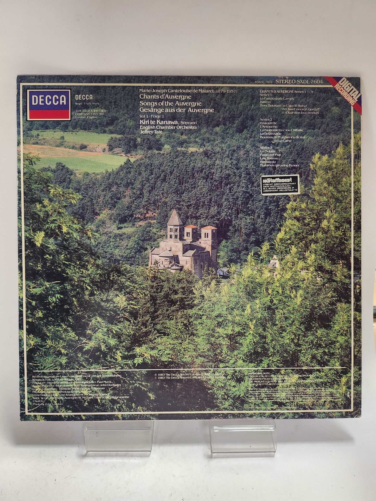 Kiri te Kanawa canteloube Chants D'Auvergne LP Vinyl