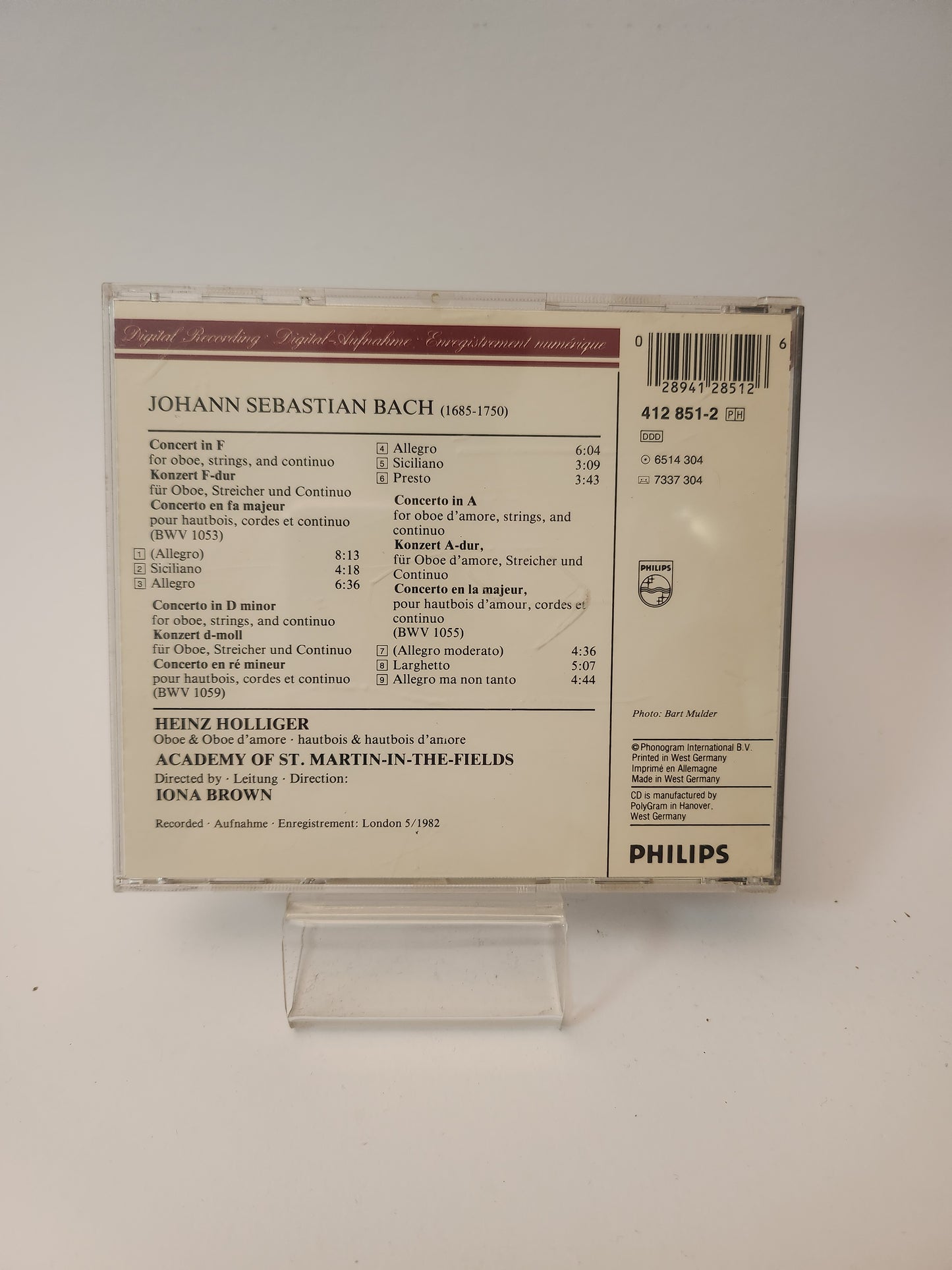 Johann Sebastian Bach CD