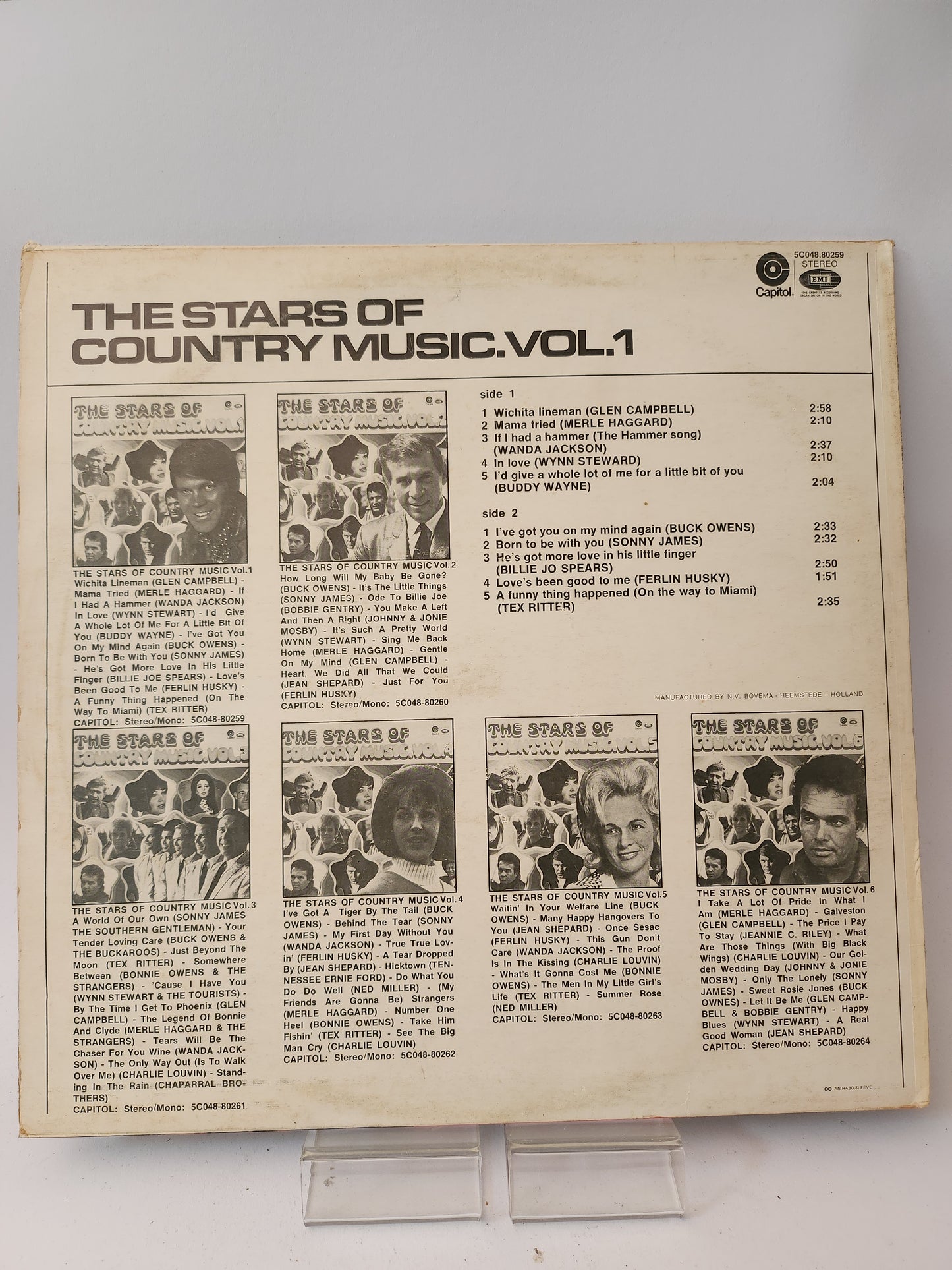 Stars of Country Music Vol 1 LP Vinyl