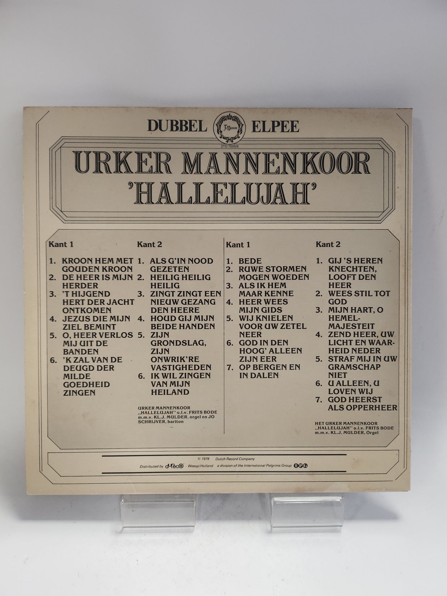Urker Mannenkoor "Hallelujah" LP Vinyl