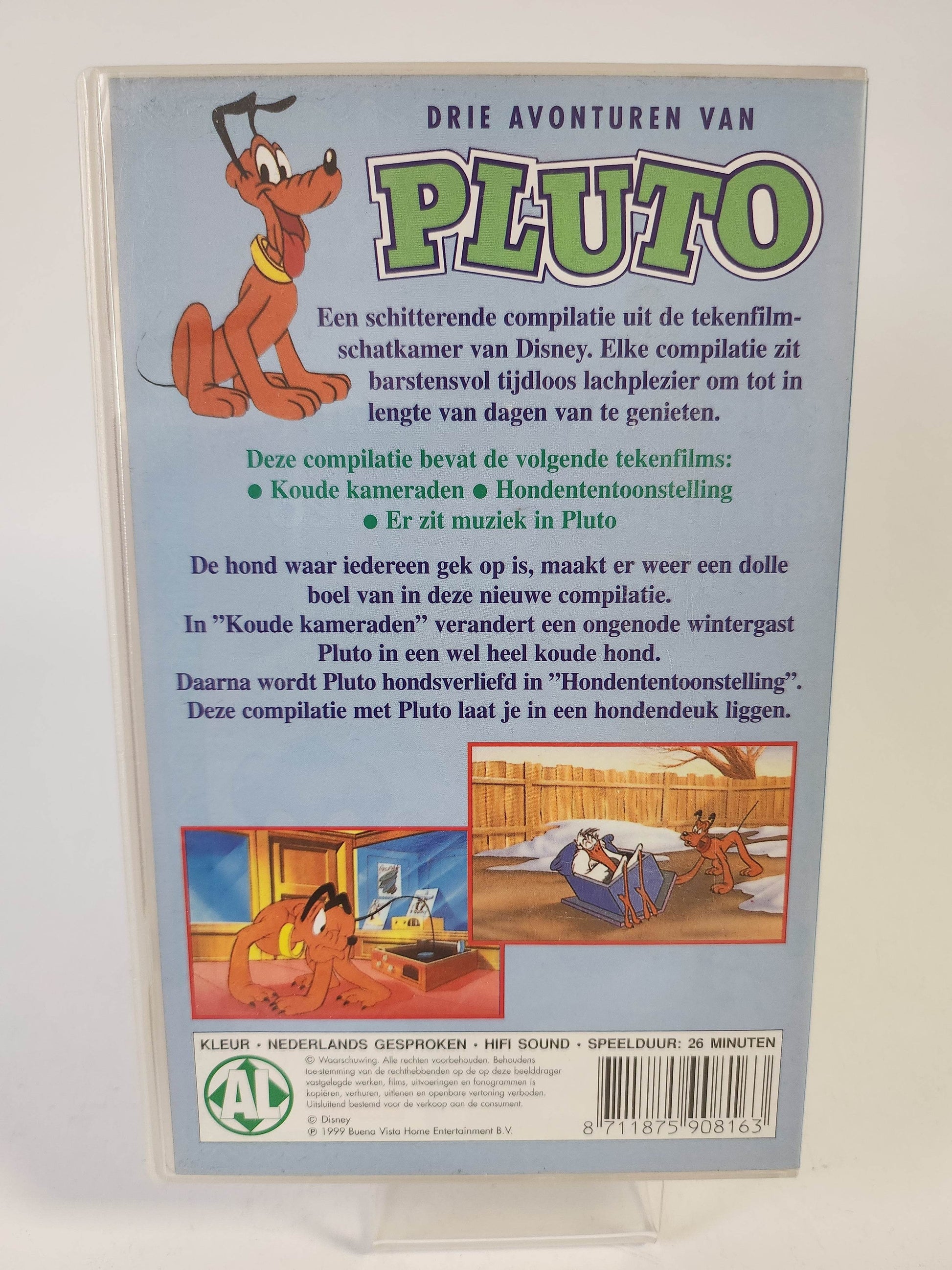 Drie Avonturen van Pluto VHS Kids - Feniks Gameshop