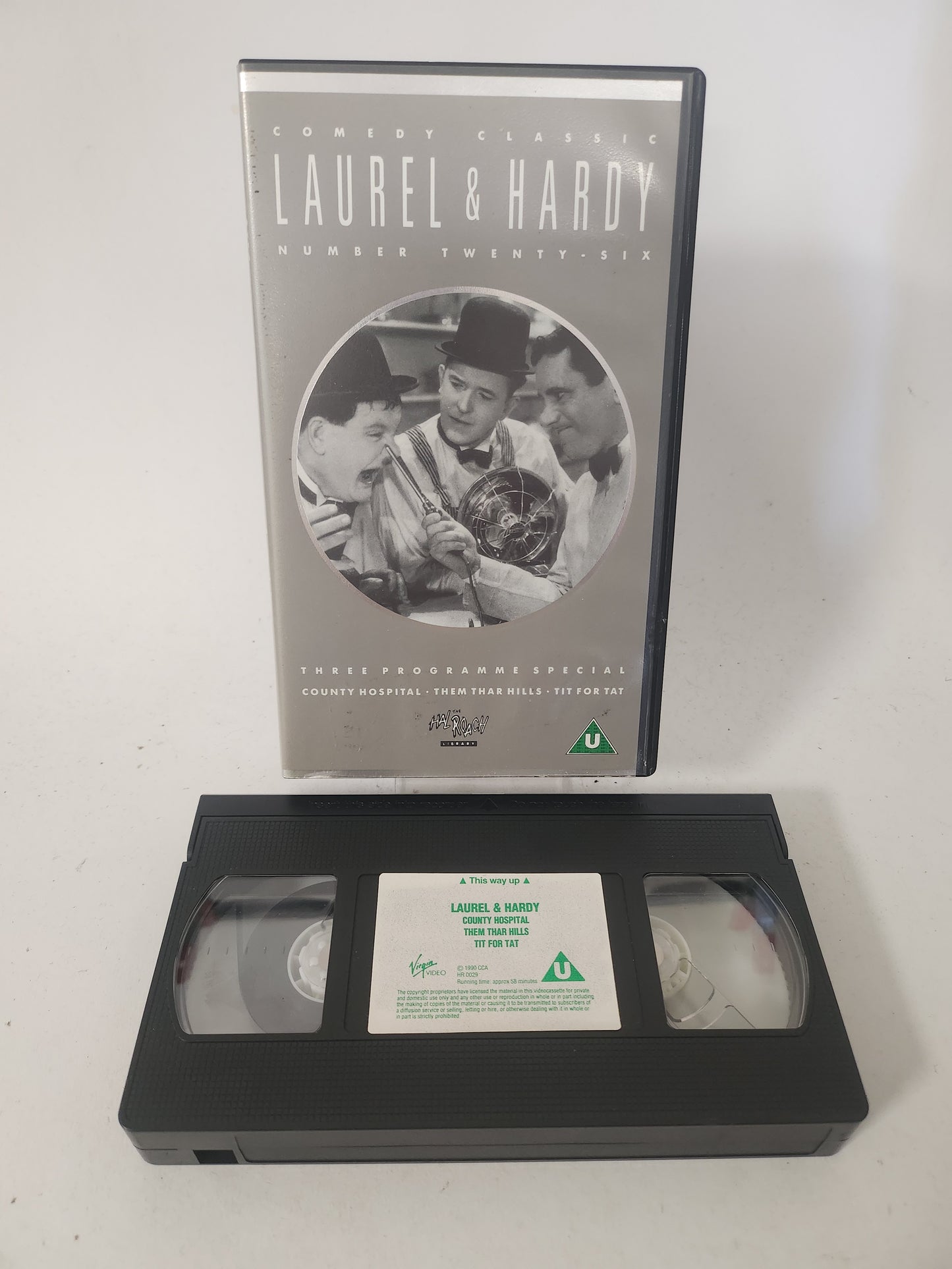 Laurel & Hardy 3 Delen op 1 VHS