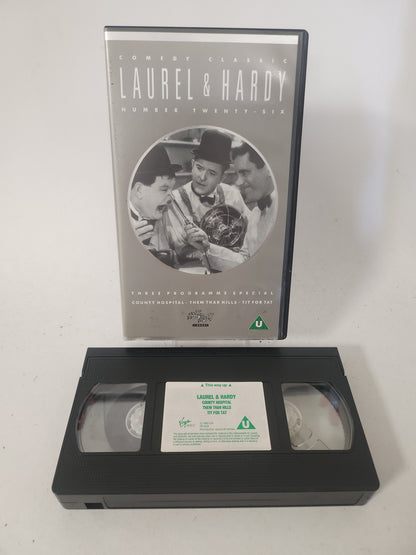 Laurel & Hardy 3 Delen op 1 VHS
