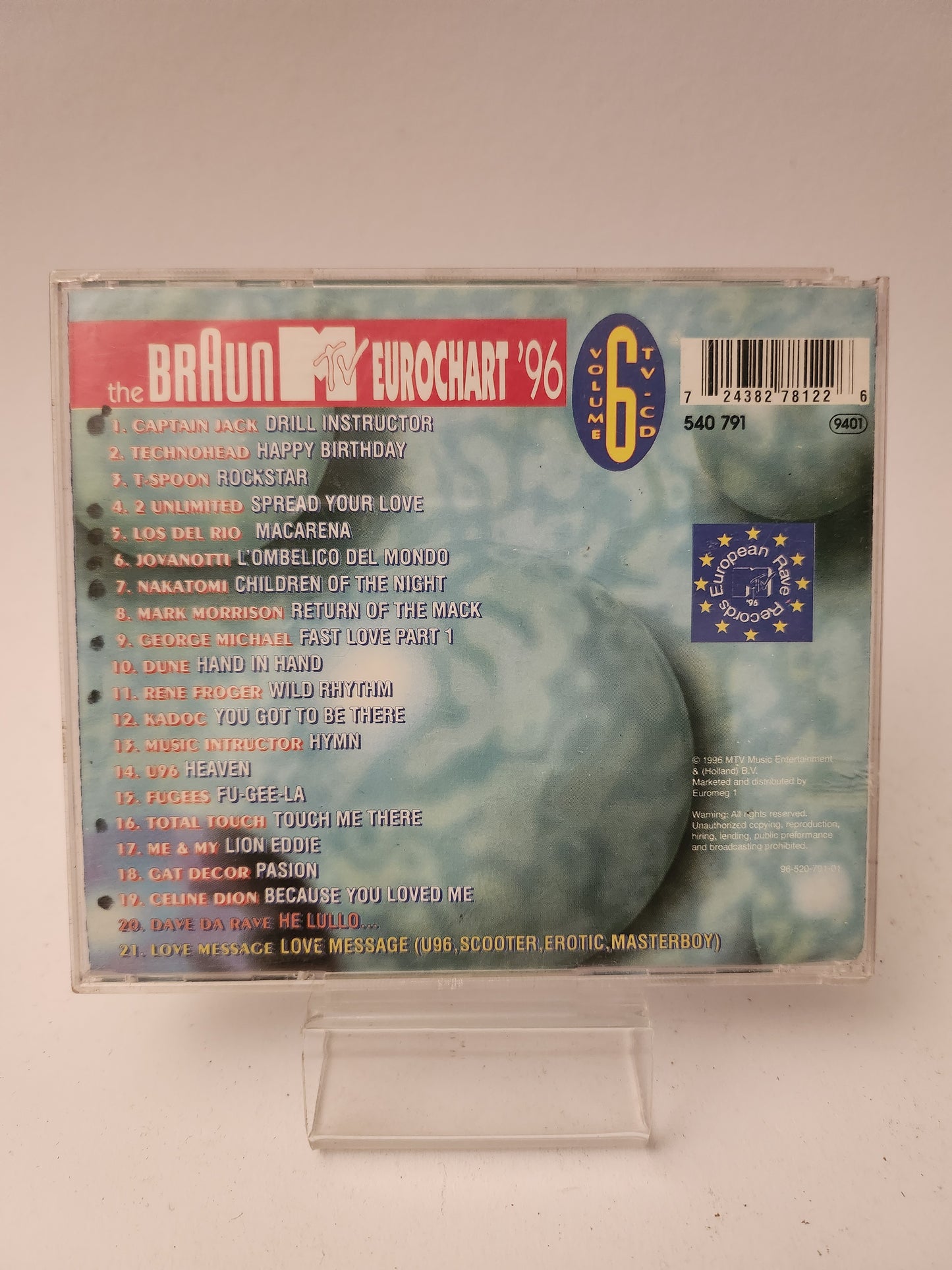 Braun MTV Eurochart '95 Volume 6 CD