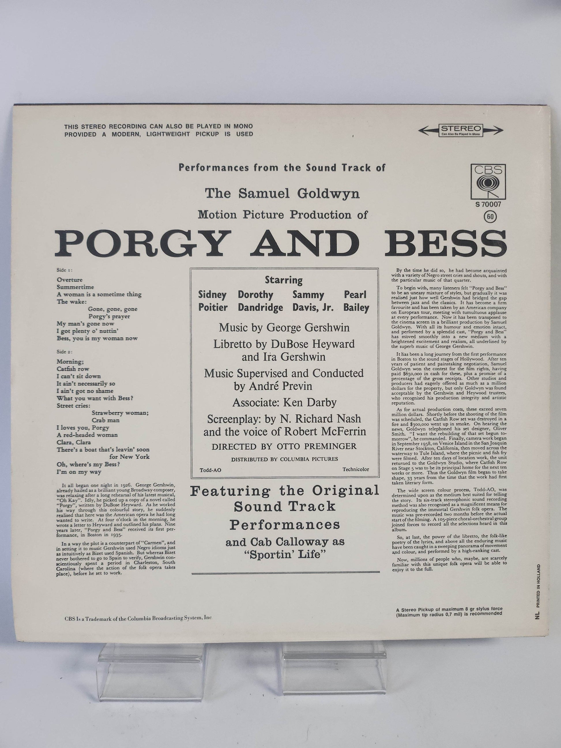 Porgy and Bess: Samuel Goldwyn LP Vinyl - Feniks Gameshop
