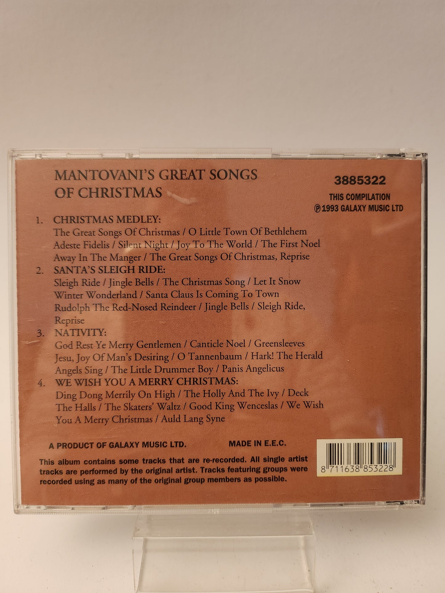 Mantovani's Great Songs of Christmas CD