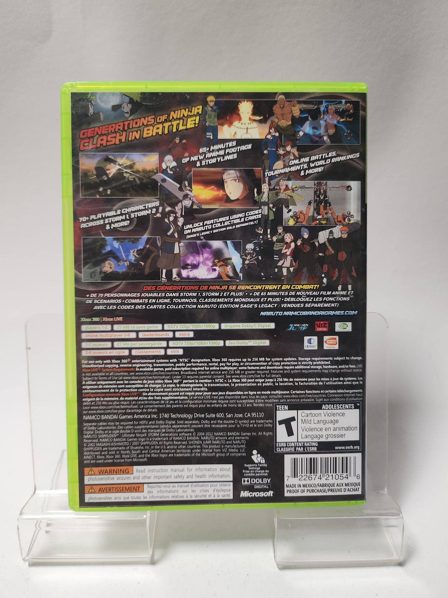 Naruto Shippuden Ultimate Ninja Storm Generations NTSC Xbox 360