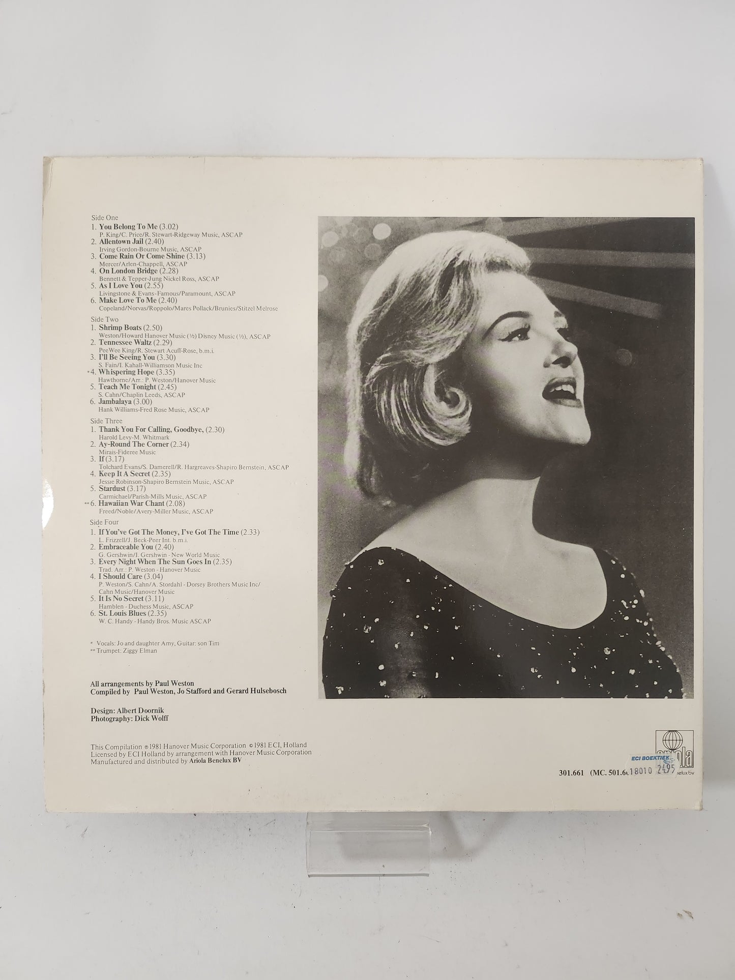 A Portrait of Jo Stafford LP Vinyl