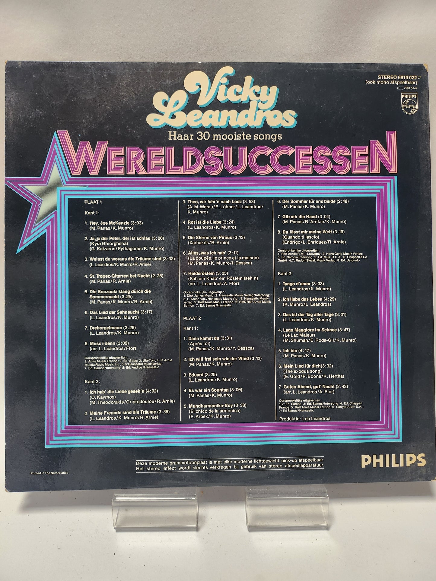 Vicky Leandros: Haarlem 30 Mooiste Songs LP Vinyl