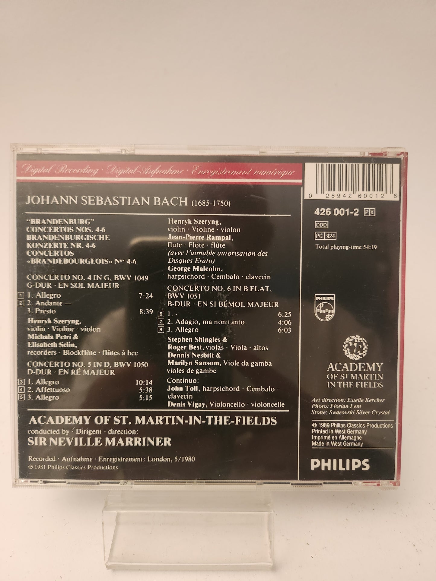 Bach: Brandenburg Concertos 4, 5 & 6 CD
