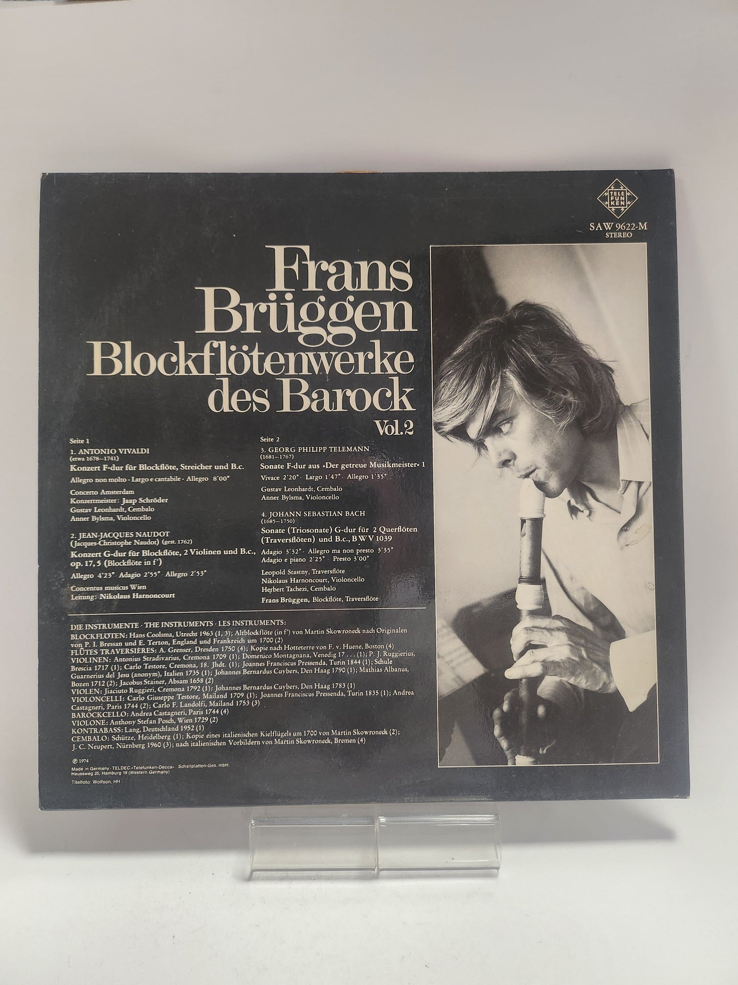 Frans Brüggen: Blockflötenwerke des Barock Volume 2 LP Vinyl