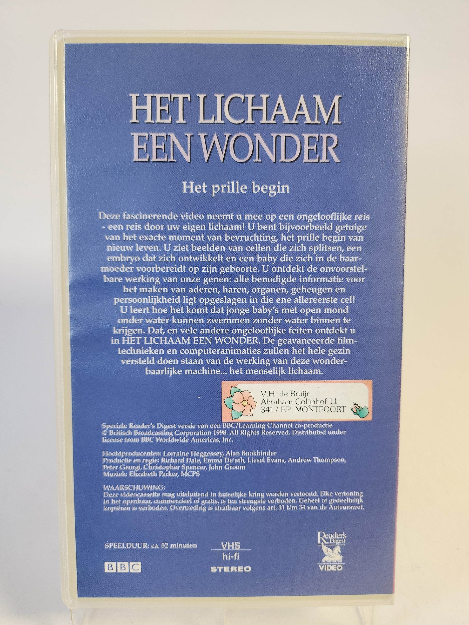 Lichaam een Wonder: Het Prille Begin geseald VHS - Feniks Gameshop