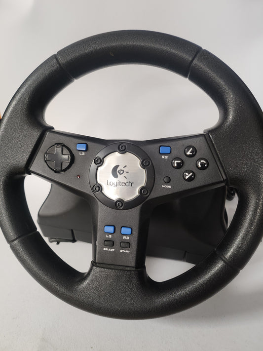Logitech Rally Vibration Feedback Wheel Playstation 2