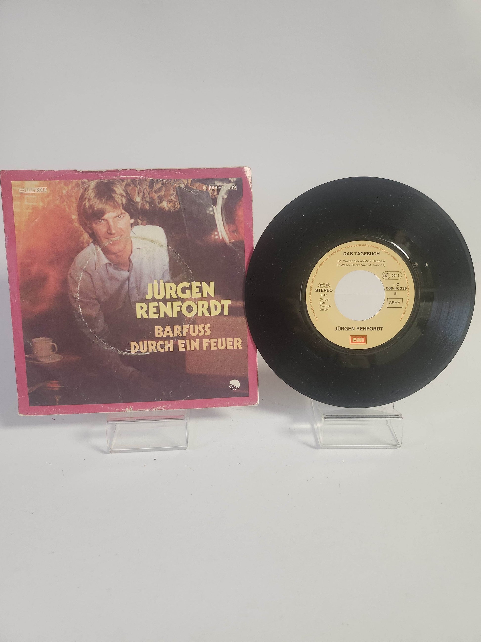 Jürgen Renfordt: Barfuss Durch ein Feuer Single Vinyl - Feniks Gameshop
