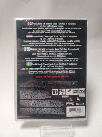 Grand Theft Auto IV (Exclusieve afbeeldingen & 500 Live Punten) Sealed Xbox 360