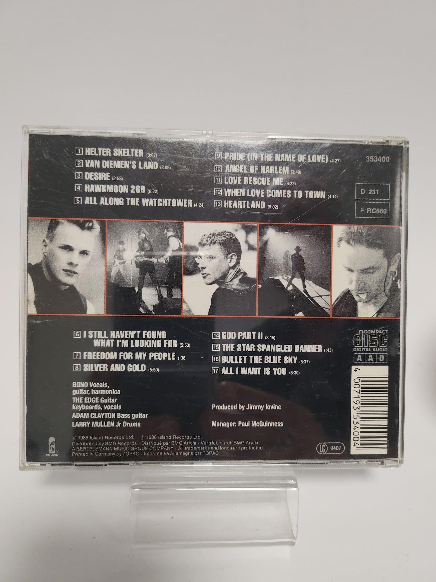 U2: Rattle and Hum CD