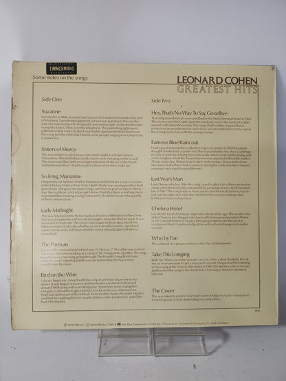 Greatest Hits: Leonard Cohen LP Vinyl