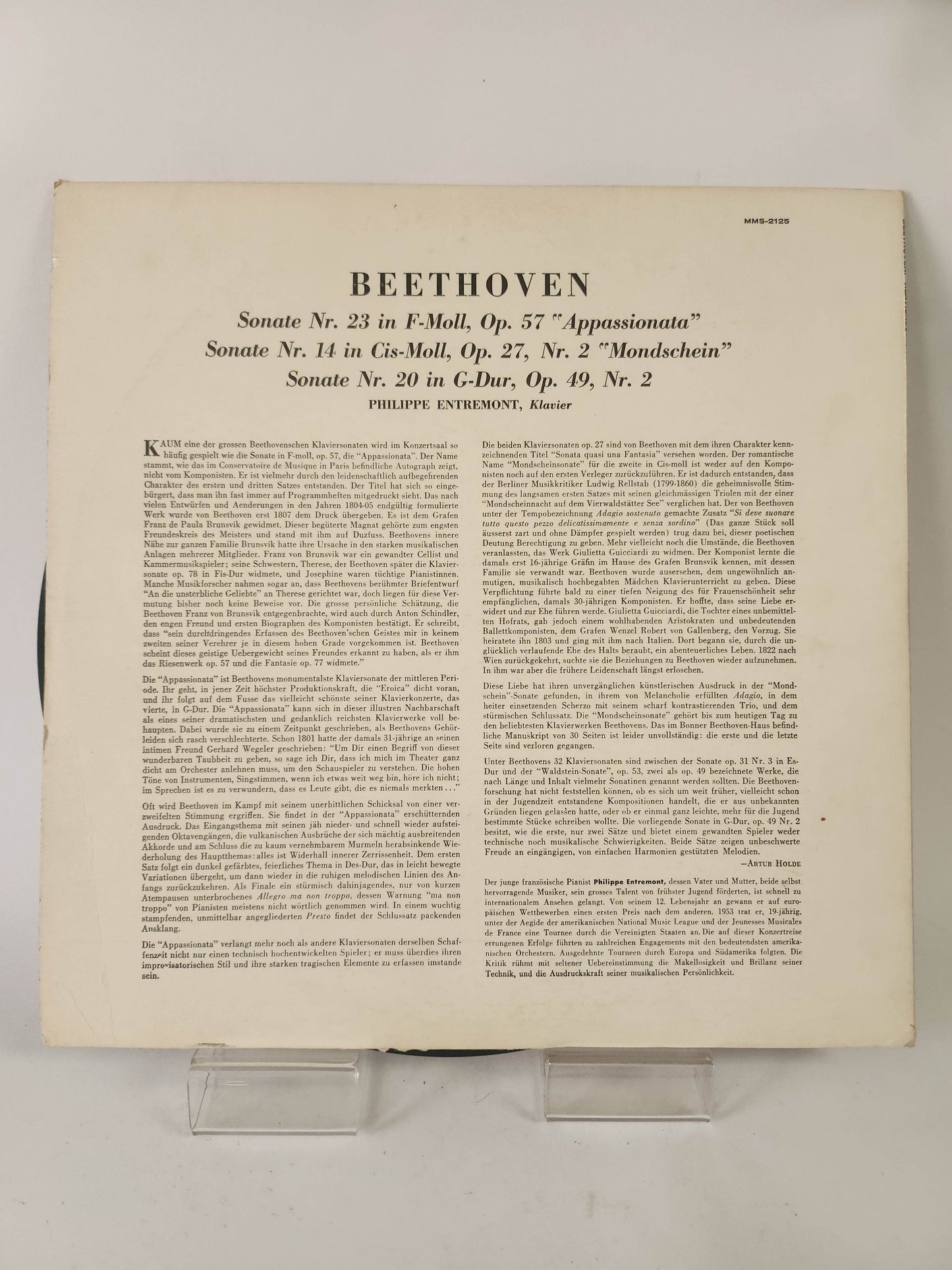 Beethoven Sonaten: Philippe Entremont LP Vinyl - Feniks Gameshop