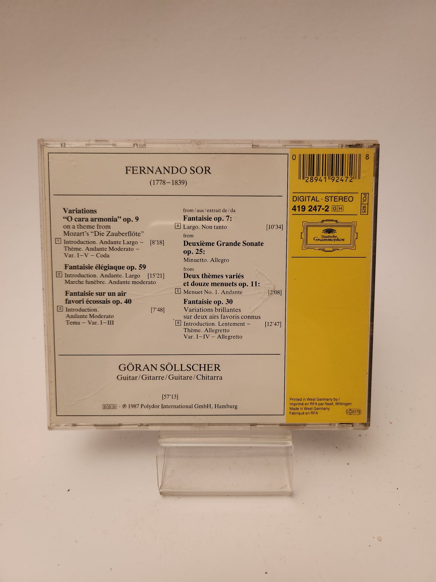 Deutsche Grammophon: Fernándo Sor CD