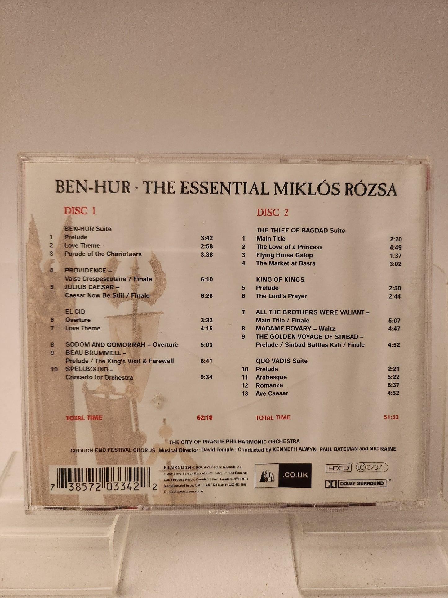 The Essential Miklos Rozsa Ben-Hur CD