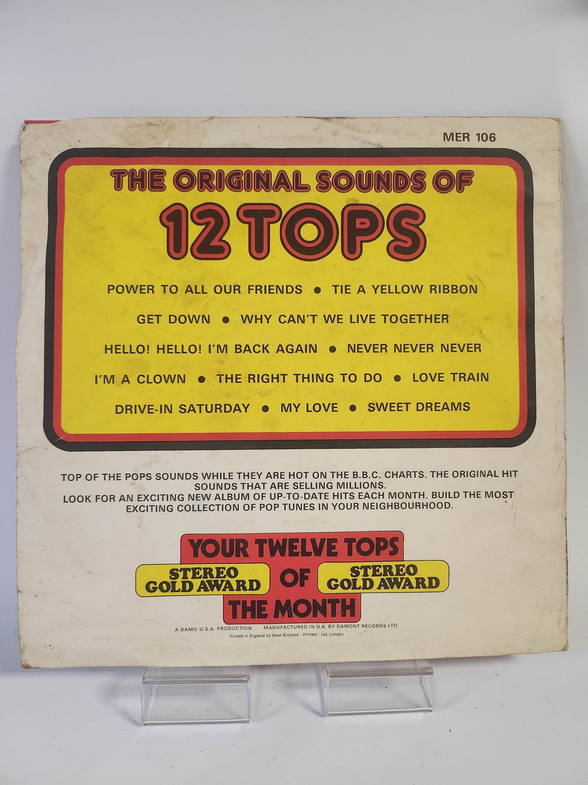 12 Tops: Todays Top Hits LP Vinyl - Feniks Gameshop