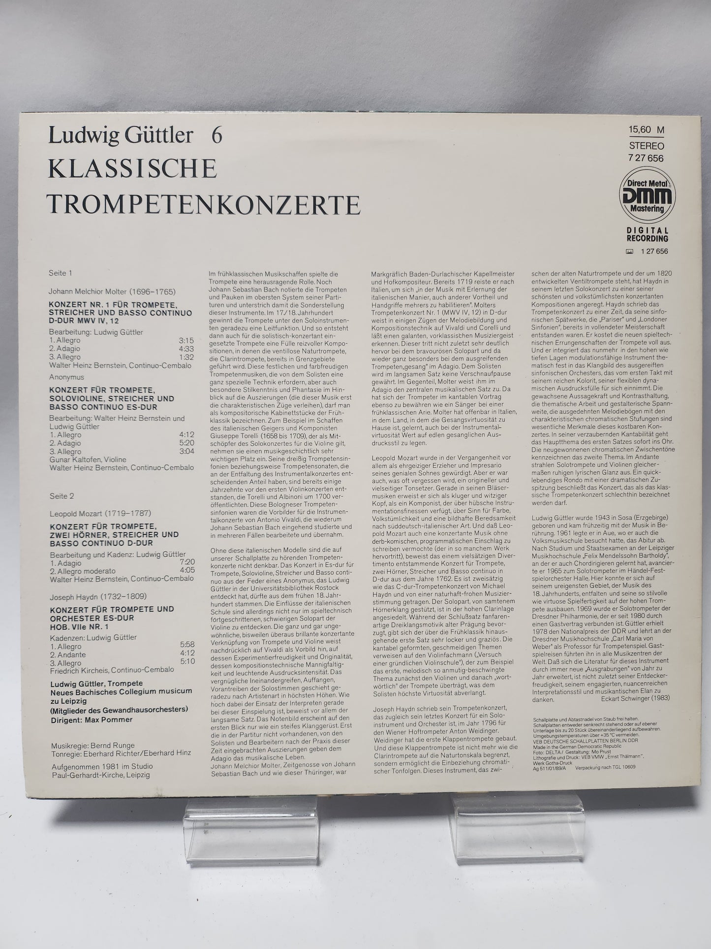 Ludwig Güttler 6: Klassische Trompetenkonzerte LP Vinyl