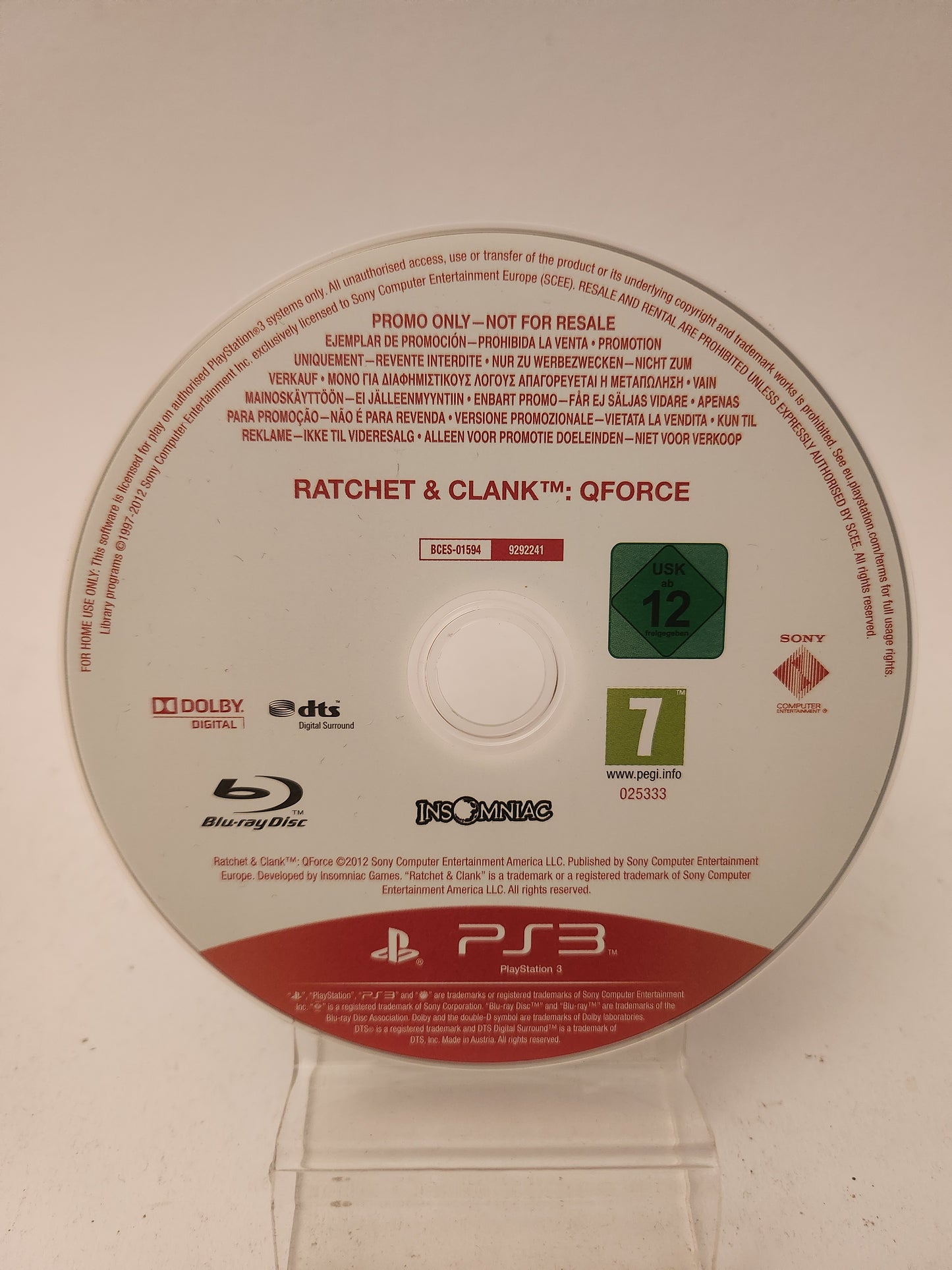 Ratchet & Clank QForce Promo Disc Playstation 3